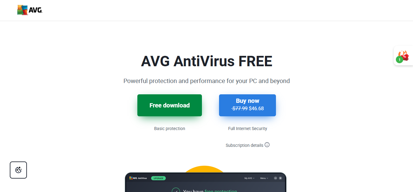 AVG Antivirus HomePage