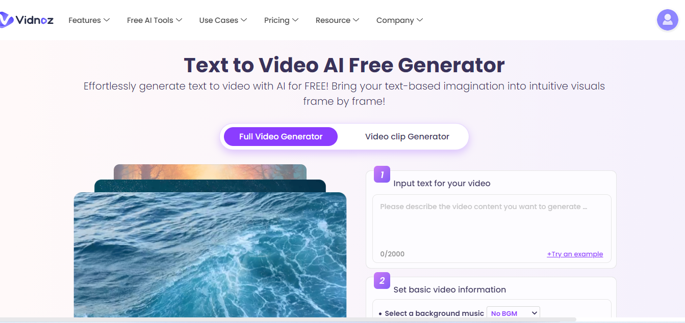 vidnoz Text to Video AI Free Generator www.theadcompare.com