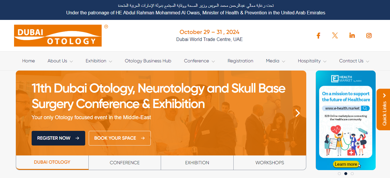 12th Dubai Otology, Neurotology, and Skull Base Surgery Conference www.theadcompare.com