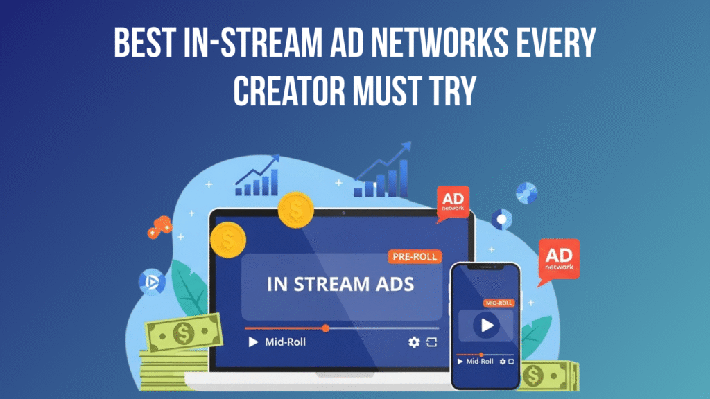 5 Best In-Stream Ad Networks Every Creator Must Try in 2026 In-Stream Ad Networks icons