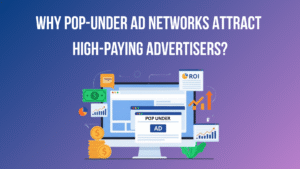 pop-under ads displayed on desktops