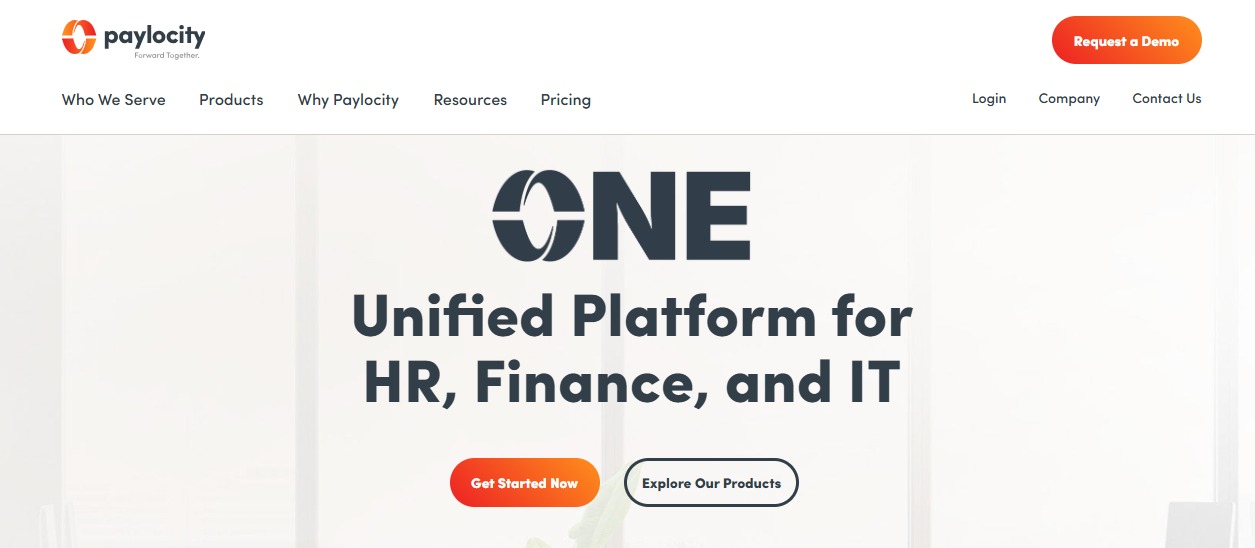 Paylocity HR Software Homepage