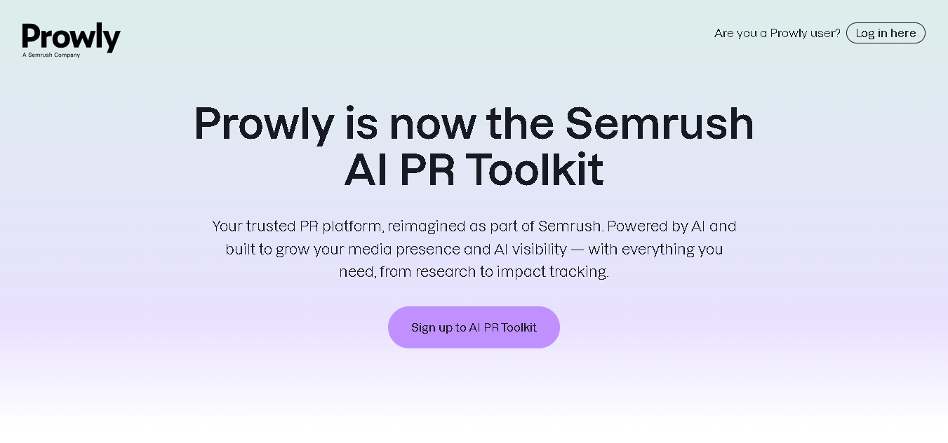 Prowly Homepage